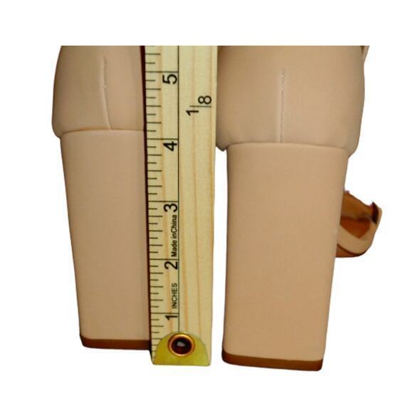 Call It Spring Nude 4"‎ Block Heel Ankle Strap Womens Size 9 - Picture 4 of 9